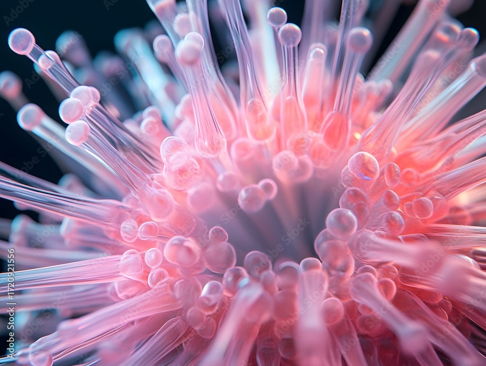 Obraz premium Abstract 3D Microorganism Structure