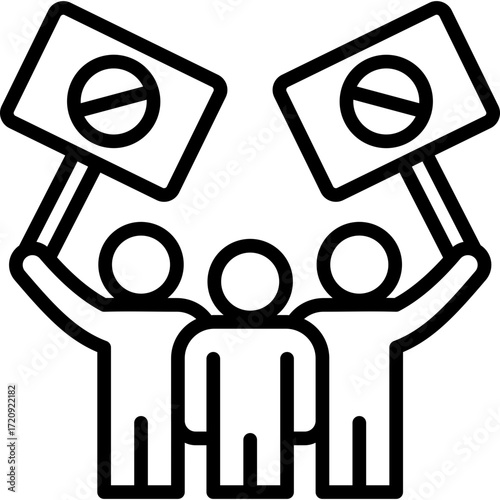 Right To Protest line icon