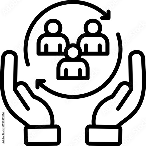 Inclusion line icon