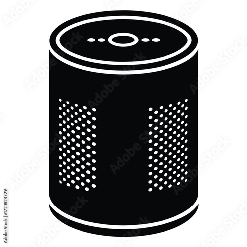 smart speaker silhouette vector illustration