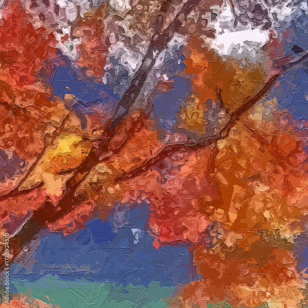 Naklejka premium Various oil paintings, flowers, birds, swans, lake leaves, tulips, forests, roses, peonies, cottages, cats, dogs, sika deer, mountains and waters