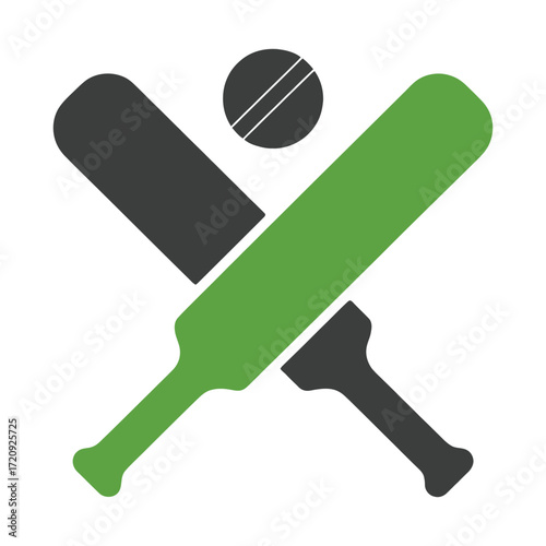 Cricket bat and ball, a popular sport equipment for playing cricket, a symbol of athleticism and competition