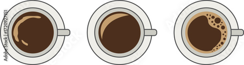 vector illustration of a hot coffee