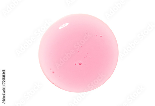 round drop of serum gel close-up on a transparent background cosmetic products