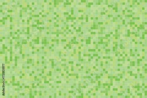 Minimal vector background pattern with small gradient green squares, neatly repeating, crafted for textile prints, digital design, abstract decoration, and creative visual projects.