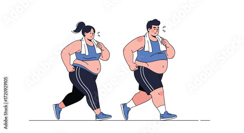 Couple engaged in a healthy lifestyle activity focusing on weight management and fitness goals.