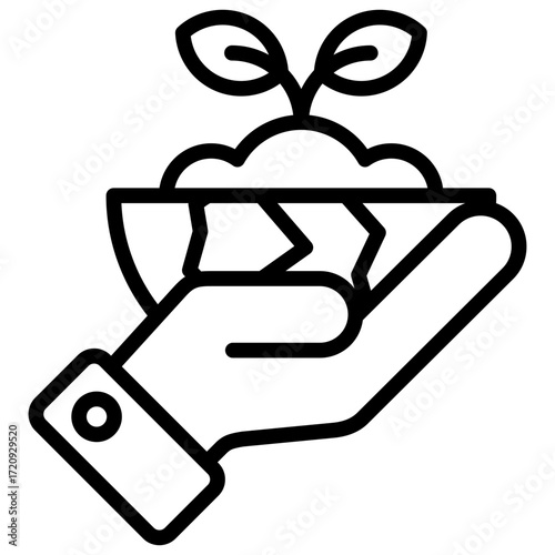 Hand Planting Icon