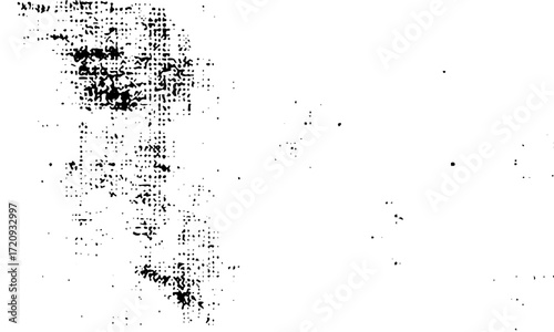 Abstract scratched dust texture with grunge black overlay background design   Vintage grunge overlay texture with dirty grain scratches and dust particles