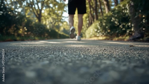 Wallpaper Mural Person walking on a path in park Torontodigital.ca
