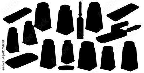 Simple Black Silhouette Trowel Construction Tool Equipment Icon for Building Works