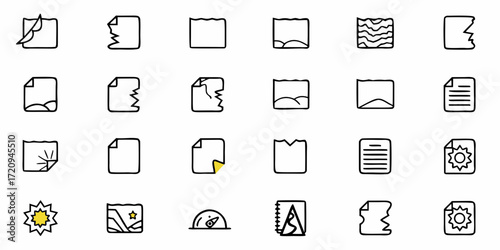 Modern hand-drawn icon set representing various concepts, ideal for design, branding, and digital projects, offering versatile visual elements