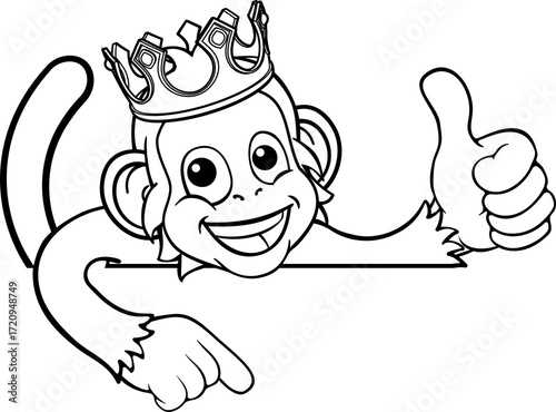 Monkey King Crown Thumbs Up...