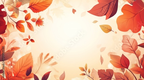 Seasonal Autumn Retirement Banner - falling leaves, warm tones, cozy font style