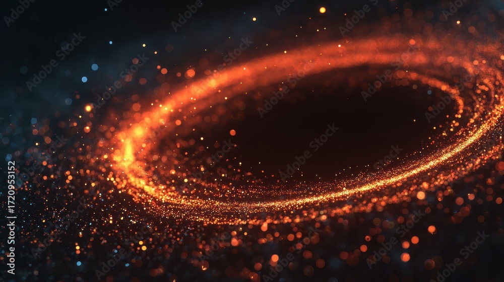 Obraz premium Dynamic visualization of swirling energy and light, showcasing a mesmerizing cosmic phenomenon in vivid colors.