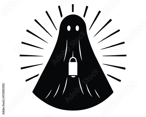 apparition light vector Illustration on black color and white background