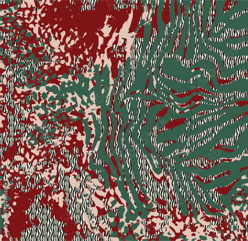 Leopard print. Vector seamless pattern. Animal skin background with black and brown spots on beige backdrop. Abstract exotic safari texture. Jaguar, leo, puma cheetah fur pattern. Repeat design