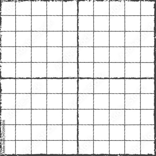 Millimeter paper graph square grid texture seamless pattern vector illustration. Rough lines seamless pattern technical school background. Blank square checkered paper page sheet education texture.