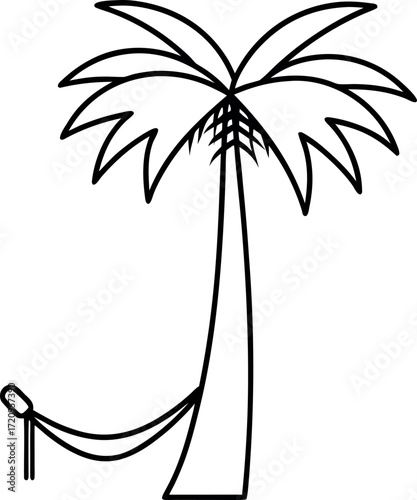 hammock and palm tree