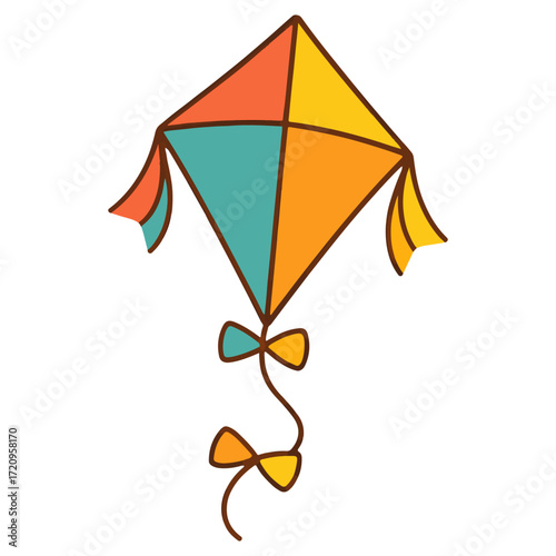 Colorful Kite with Bows

