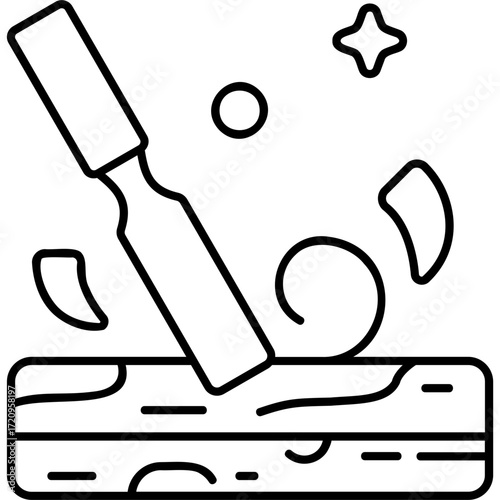 Wood Carving Icon