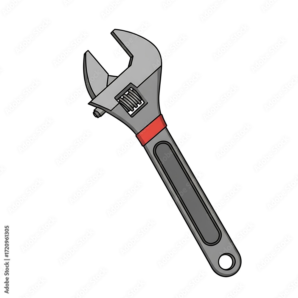 Obraz premium Adjustable Wrench Tool Image.