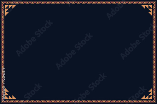 decorative border with native american style