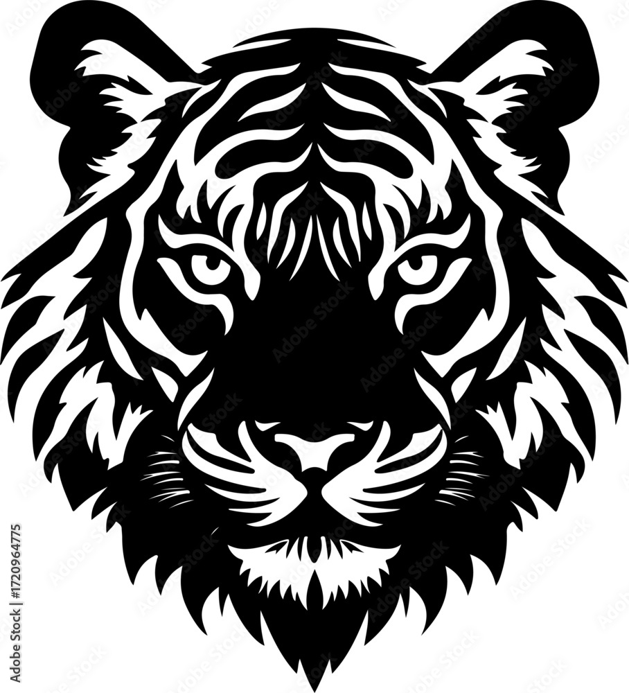 custom made wallpaper toronto digitalTiger Head silhouette vector illustration