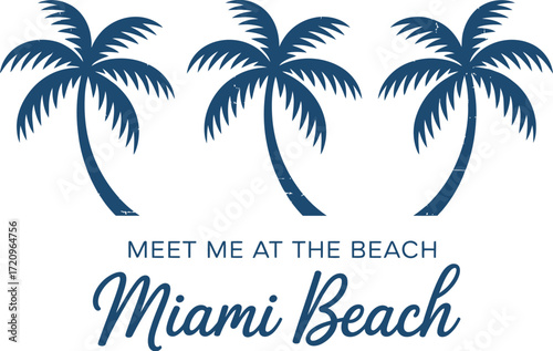 Tropical palm trees evoke a sense of vacation and seaside relaxation.