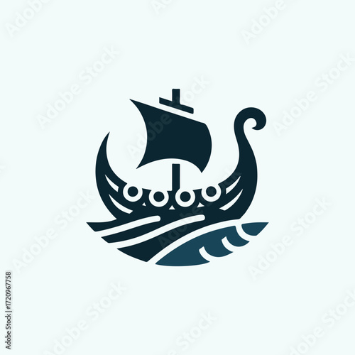 Viking ship logo