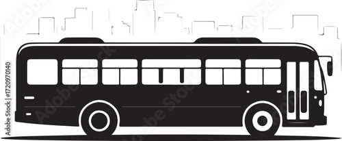 "Bus Silhouette Vector Illustration"