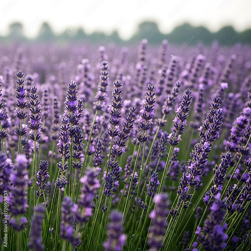 Obraz premium Lavender Field in Full Bloom - Aromatic Purple Haze.