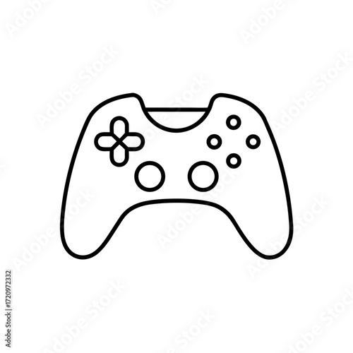 Simple game controller art on transparent background