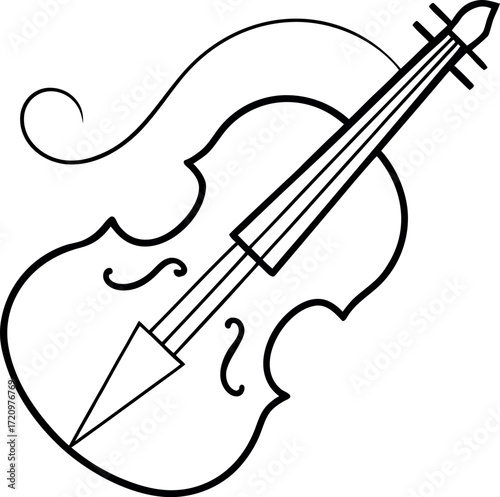 violin isolated on white