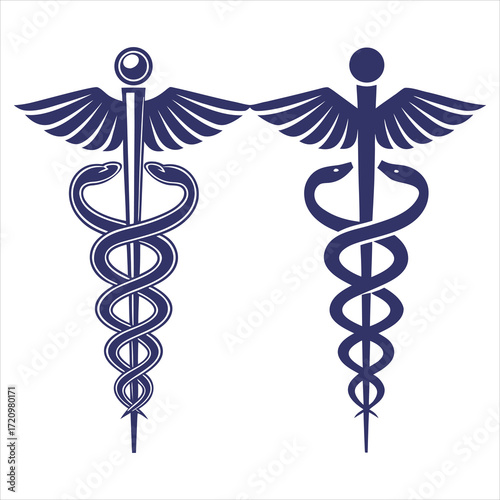 Caduceus Winged Serpent Staffs medical