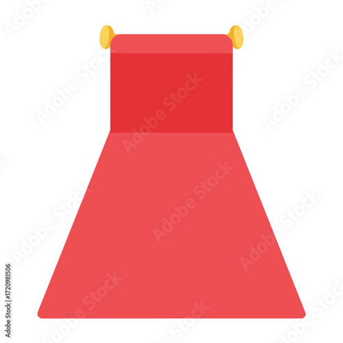 Red carpet and golden stanchions offer grand welcome for events, awards ceremonies, vip entrances, redcarpet events, glamourous parties.