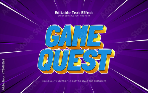 game quest editable text effect