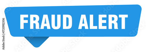 fraud alert sticker. fraud alert blue sign isolated on transpatent background