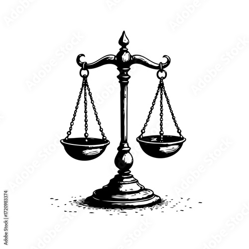 Symbolic scales represent legal balance the pursuit of justice and ethical considerations in