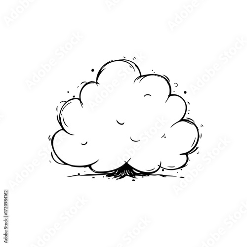 Whimsical cloud drawing presents an enchanting illustration of atmosphere weather celestial wonder