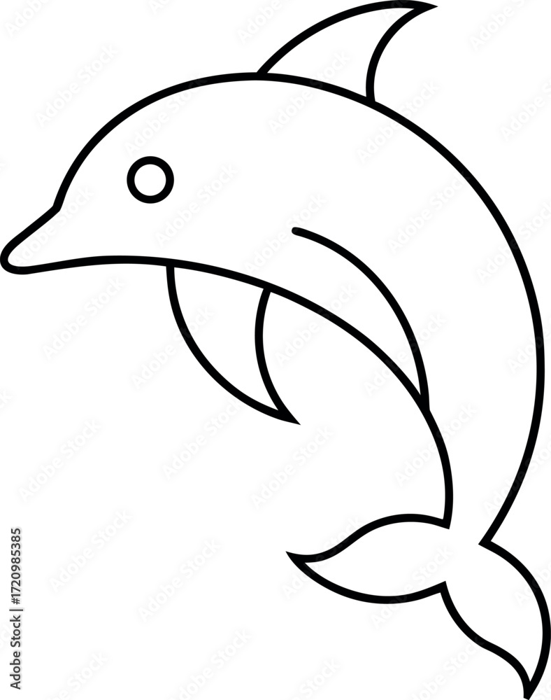 Obraz premium vector illustration of cartoon fish
