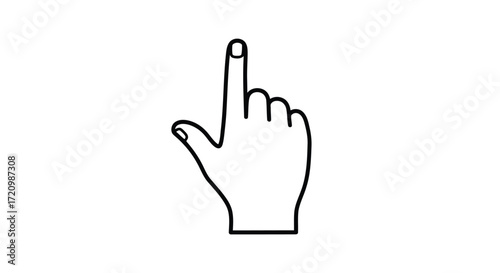 Illustration of a hand with index finger pointing upward