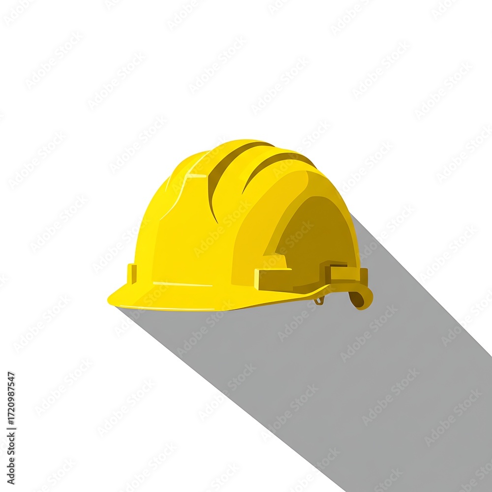 Fototapeta premium Construction Hard Hat Illustration Safety Gear Graphic