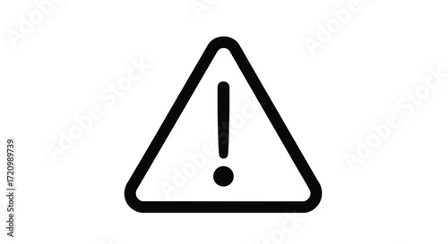 Exclamation mark in triangle, indicating danger