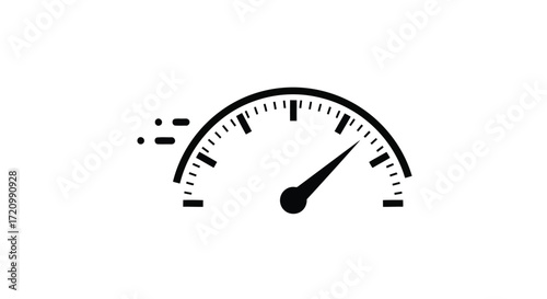 Speedometer indicating speed and performance