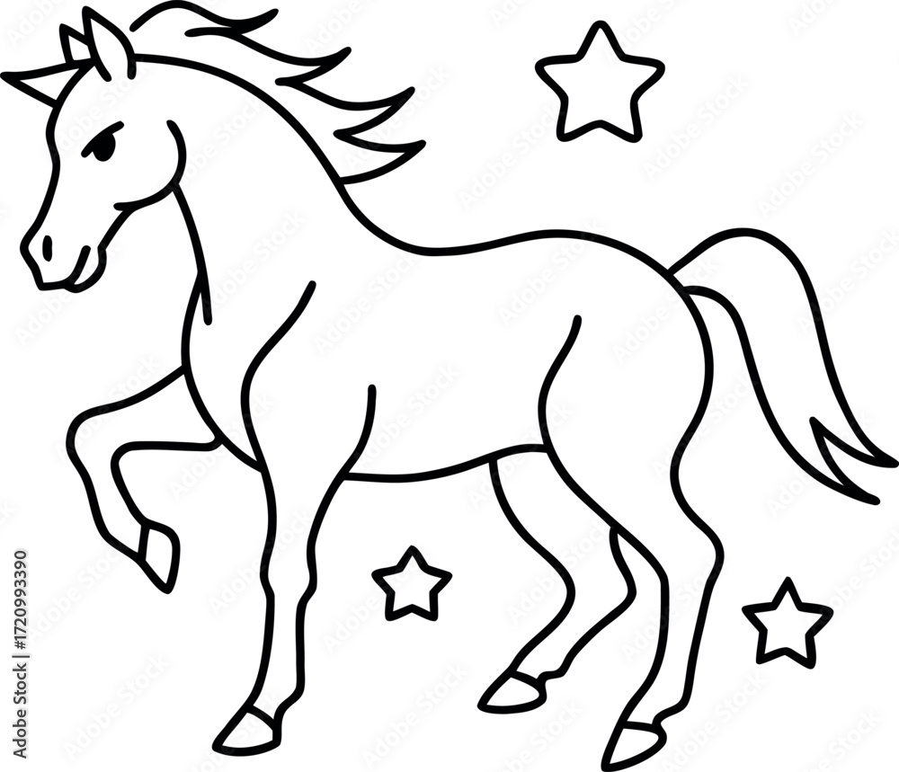 Obraz premium horse vector illustration