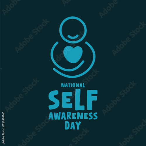 National Self Awareness Day. September. Banner, card, background.