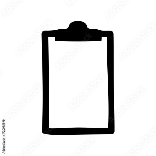 Isolated clipboard on a white background offers space for text and notes
