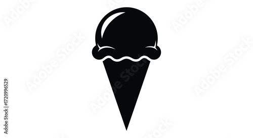 Ice cream cone representing sweet dessert treat