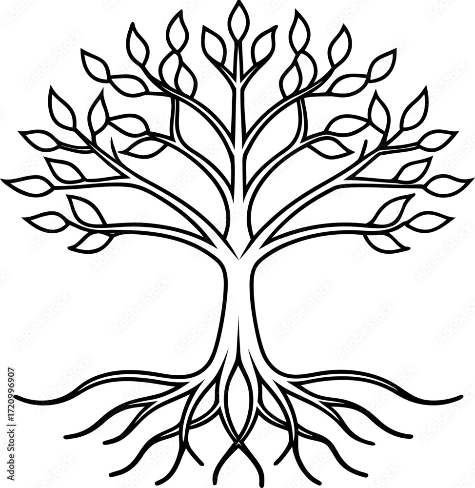 Obraz premium vector tree silhouette