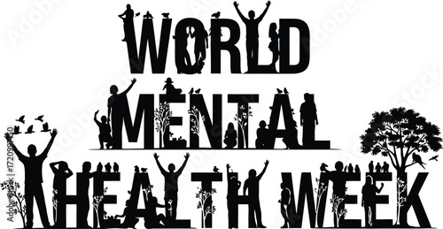 Celebrate World Mental Health Week with uplifting human silhouettes